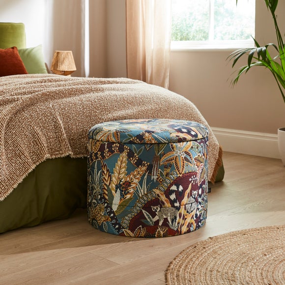 Natures Exhibitionist Round Storage Ottoman