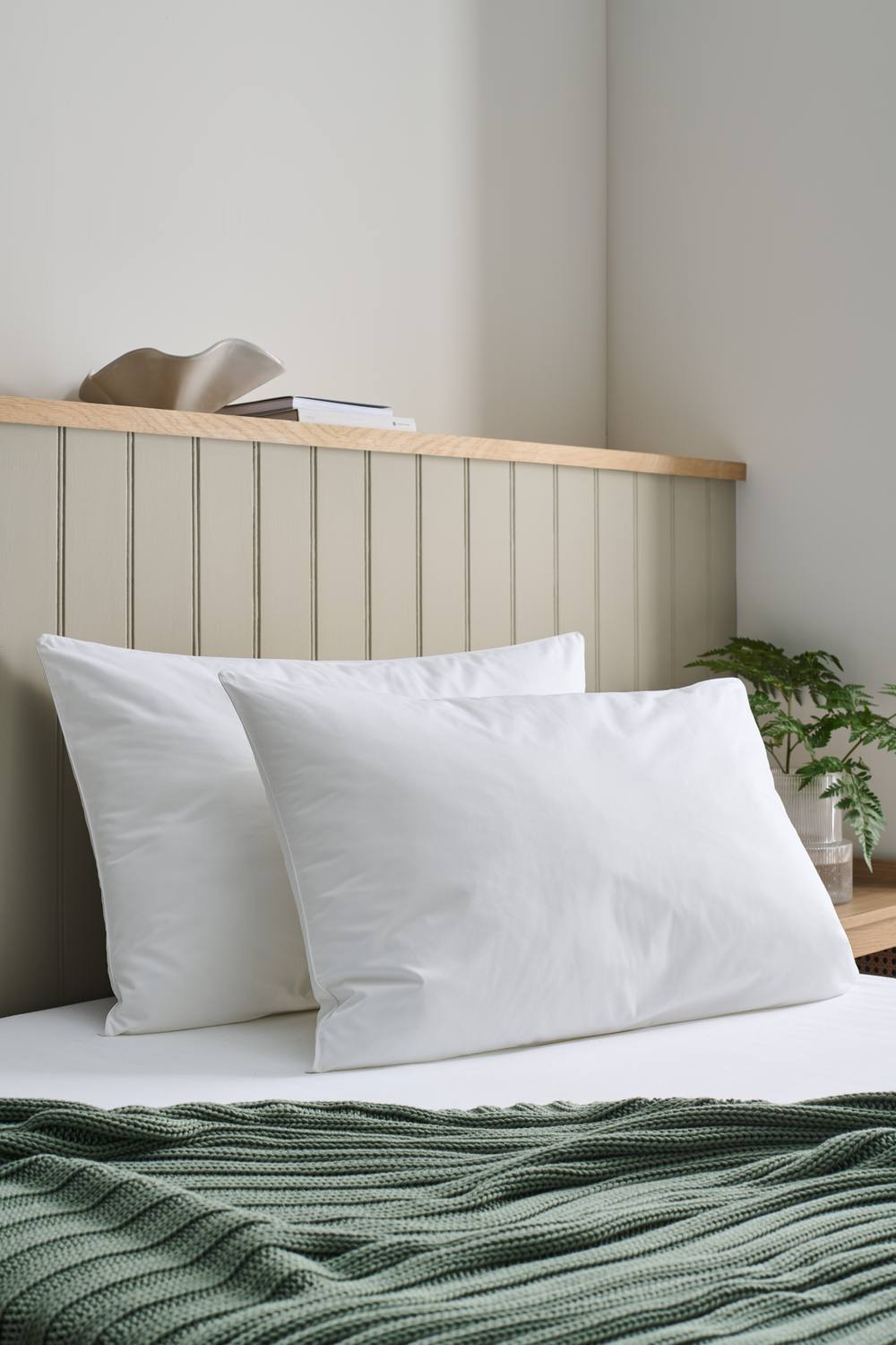 CHRISTY 'Cloud Loft' Luxurious Micro Loft Medium Firm Pillow Pair in White