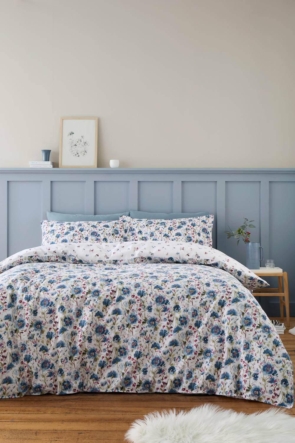 Bianca 'Brushed Cotton Ophelia' Floral Reversible Duvet Cover Set
