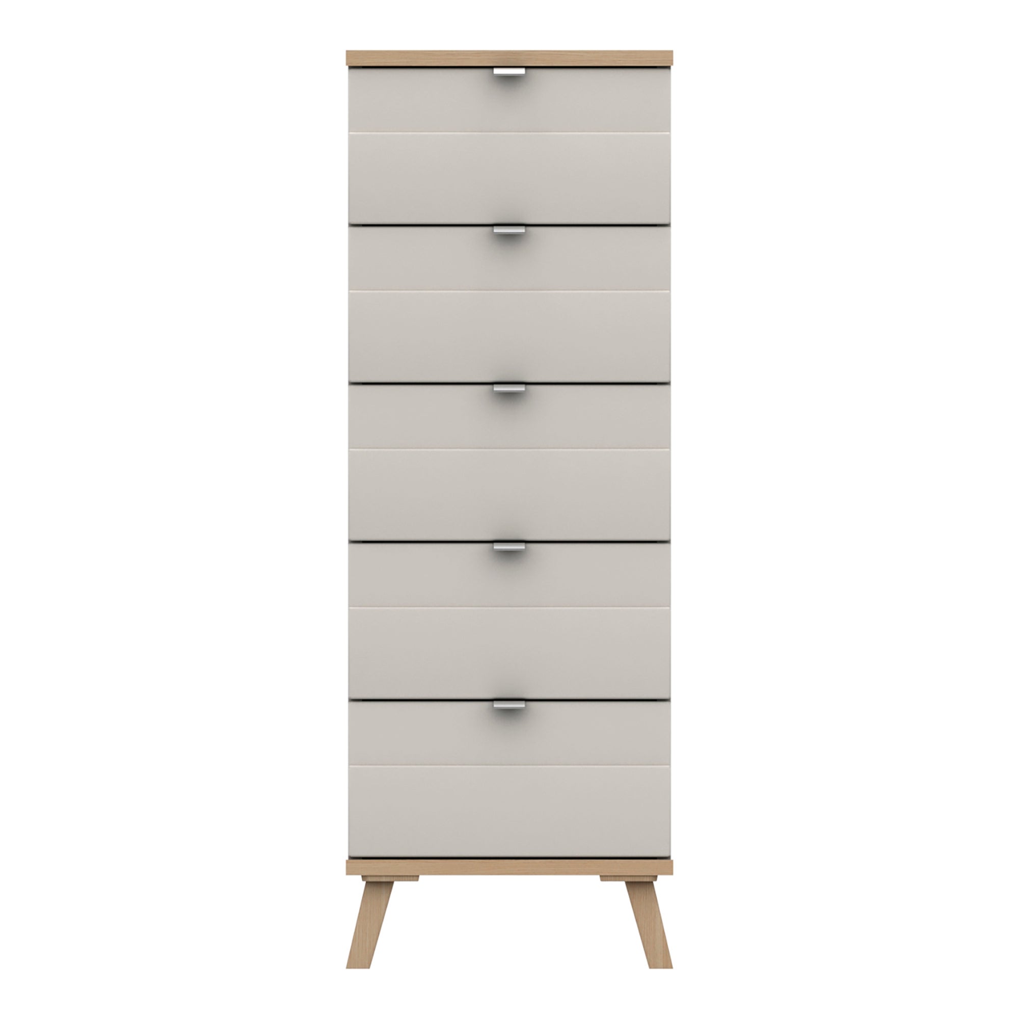 Murray 5 Drawer Tallboy Off White