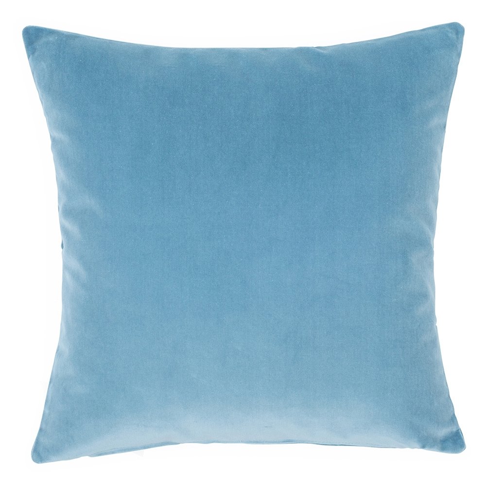 Heal's Velvet Cushions Slate Blue 60 x 60cm