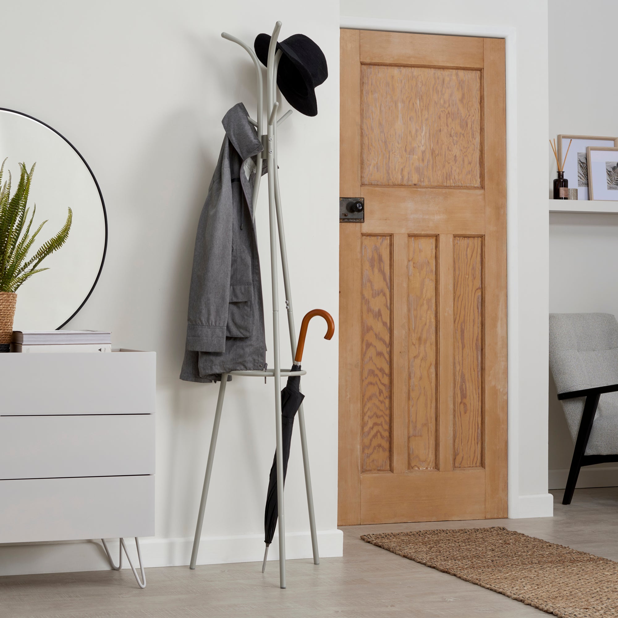 Grey Coat Stand Grey