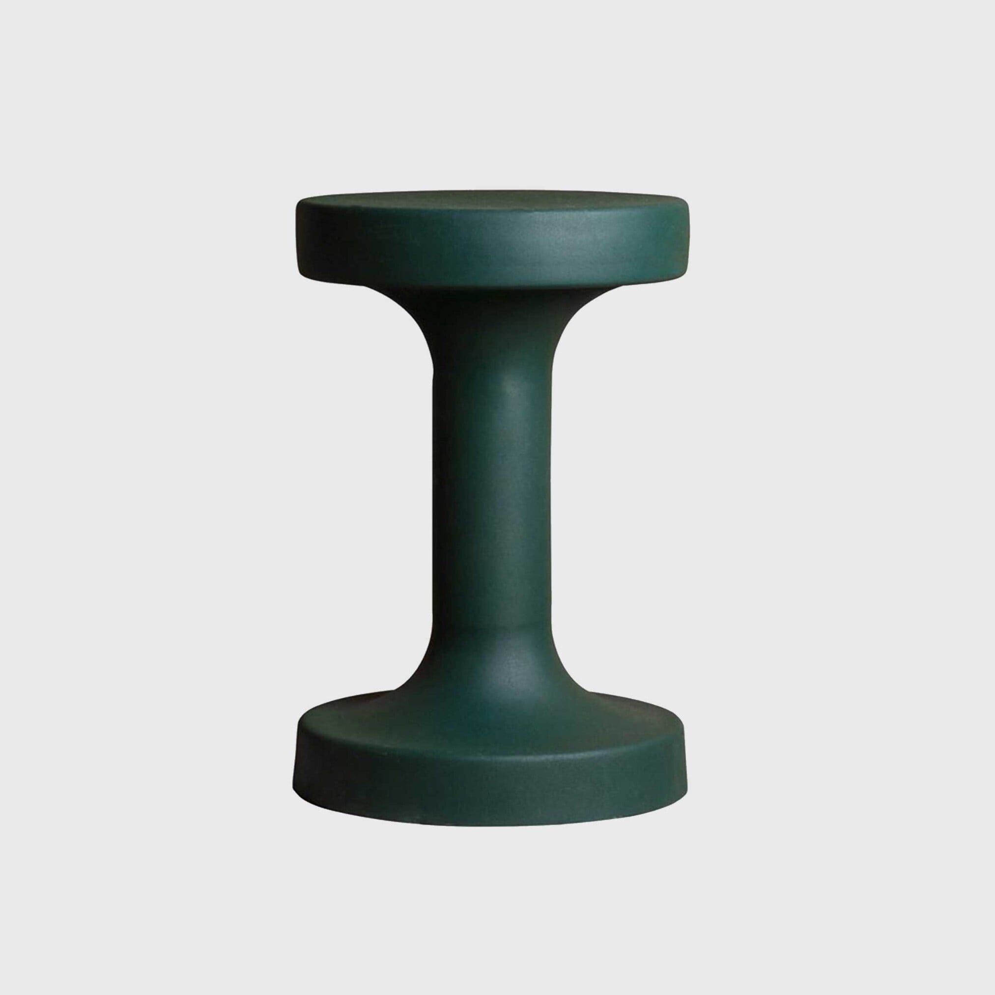 Pine Side Table, Round, Green Metal | Barker & Stonehouse