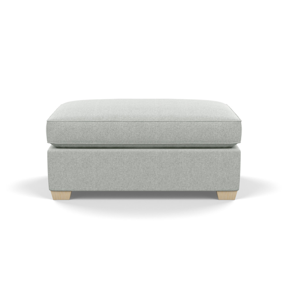 Heal's Torino Footstool Melton Wool Limestone Natural Ash Feet