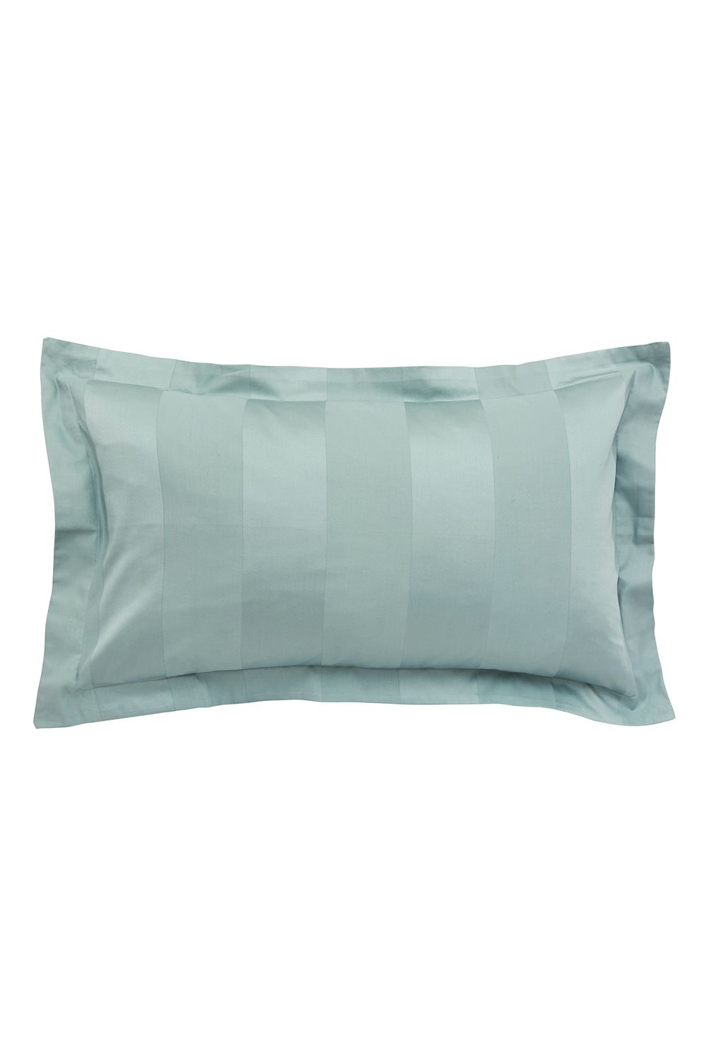 1951 'Serra' Luxury Satin Stripe 250 Thread Count Sateen Duvet Cover Set in Green 3