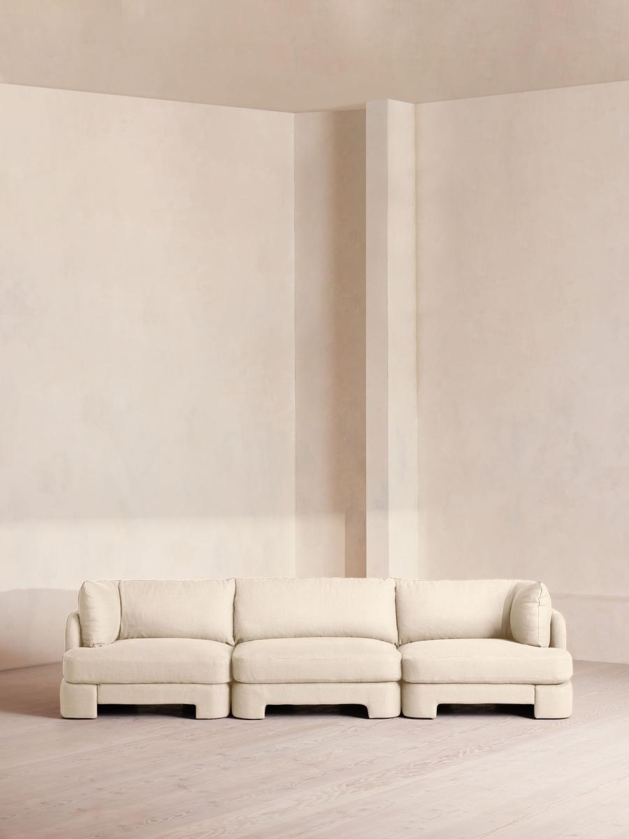 Odell Modular Sofa, Four Seater, Linen, Bisque