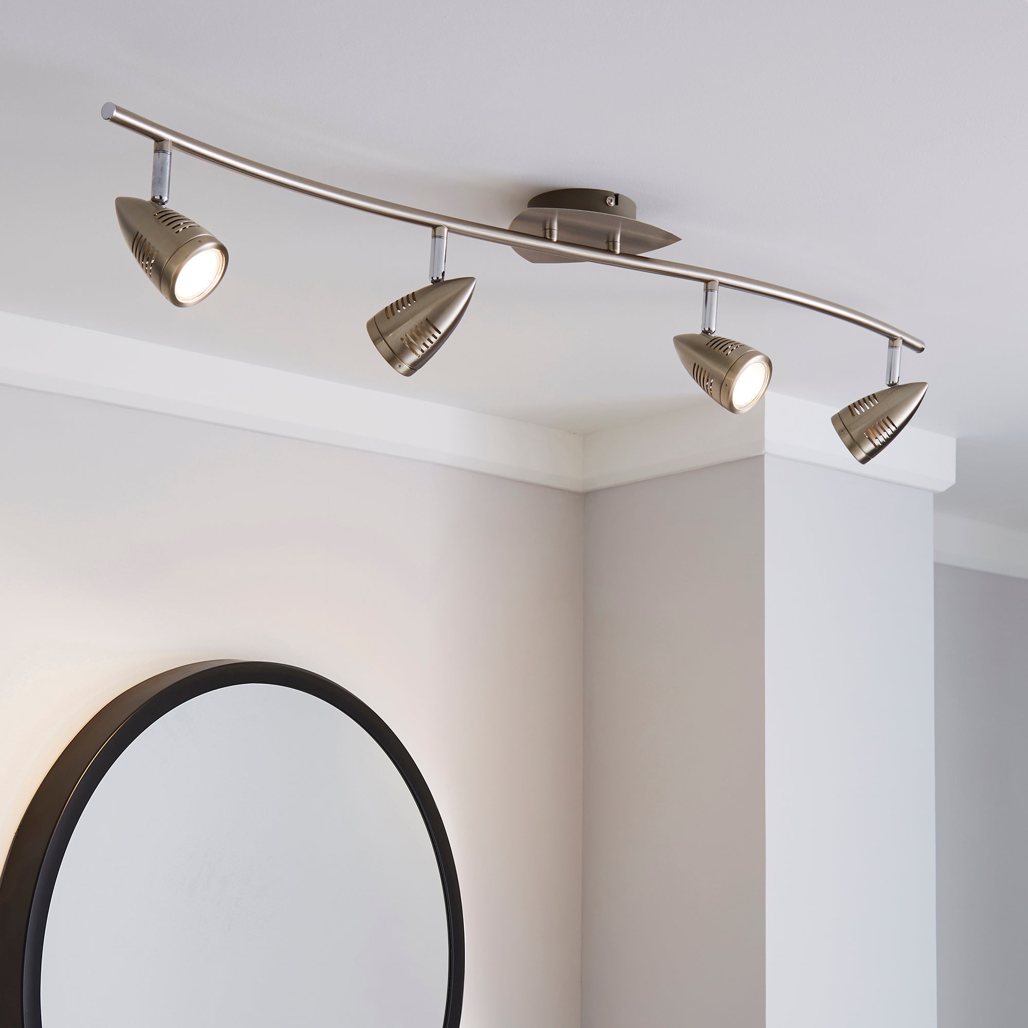 Bow 4 Light Silver Spotlight Bar Silver