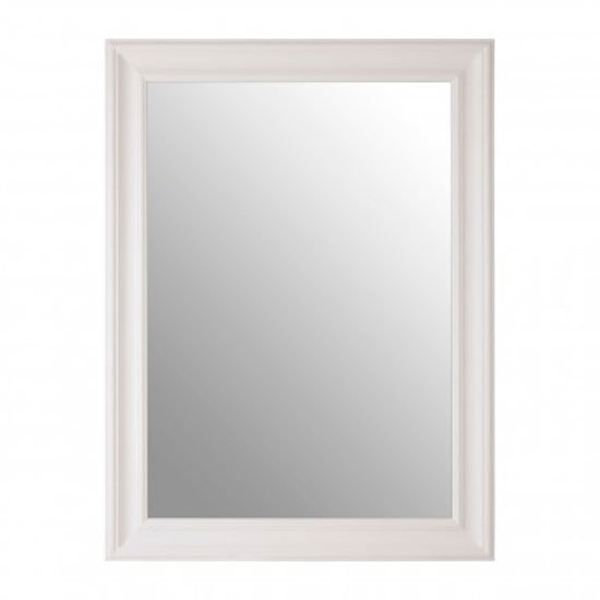 Zelman Wall Bedroom Mirror In Chic White Frame