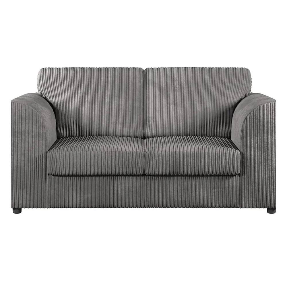 Bliss Furniture Jumbo Cord High Back 2 Seater Sofa in Grey