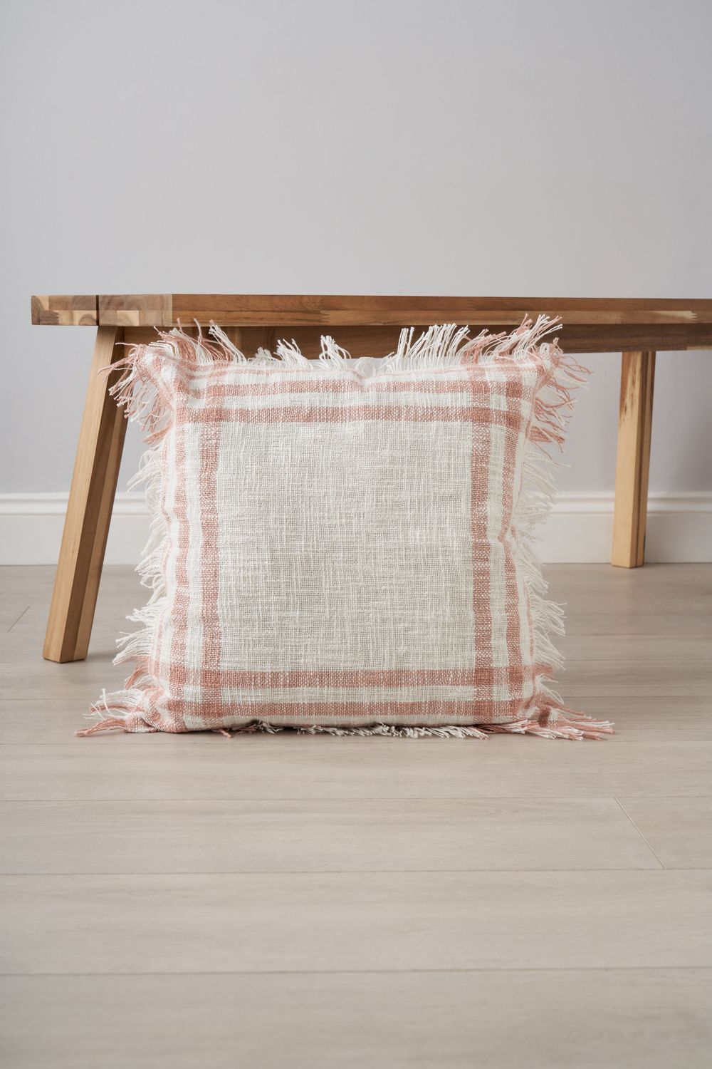 BHS Tula Check Cushion in Pink