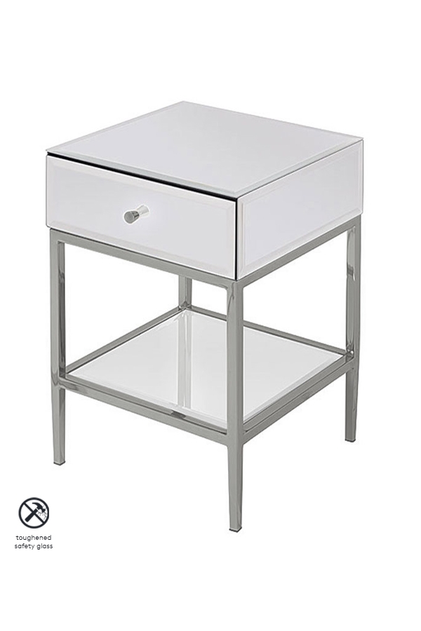 Stiletto Toughened Mirror Side Table