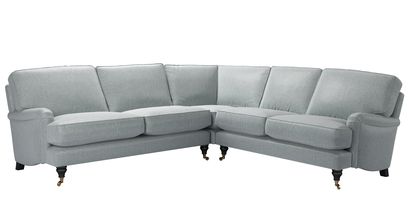 Bluebell Asym. Crn: LHF 2.5 Seat w RHF 2 Seat in Cirrus Smart Slubby Cotton - sofa.com