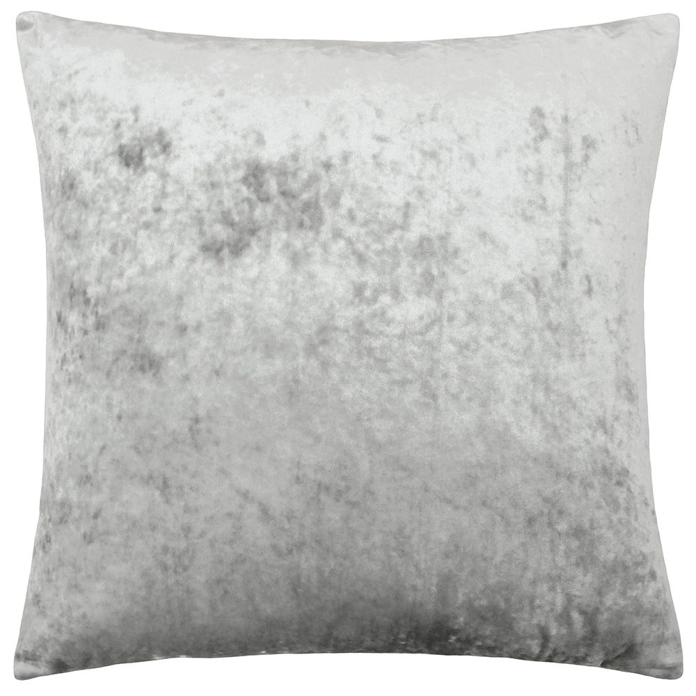 Paoletti Verona Crushed Velvet Sqaure Polyester Filled Cushion in Silver