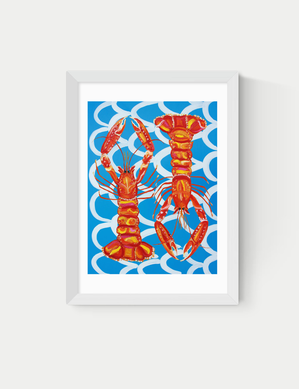 East End Prints Langoustines Framed Art White