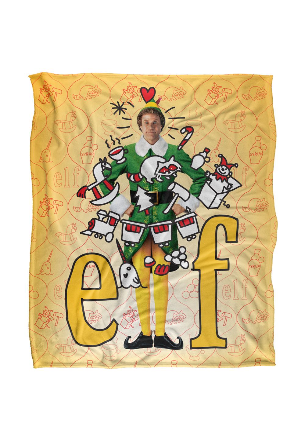 Warner Brothers Elf Silky Touch Super Soft Throw Blanket 152x127cm in White
