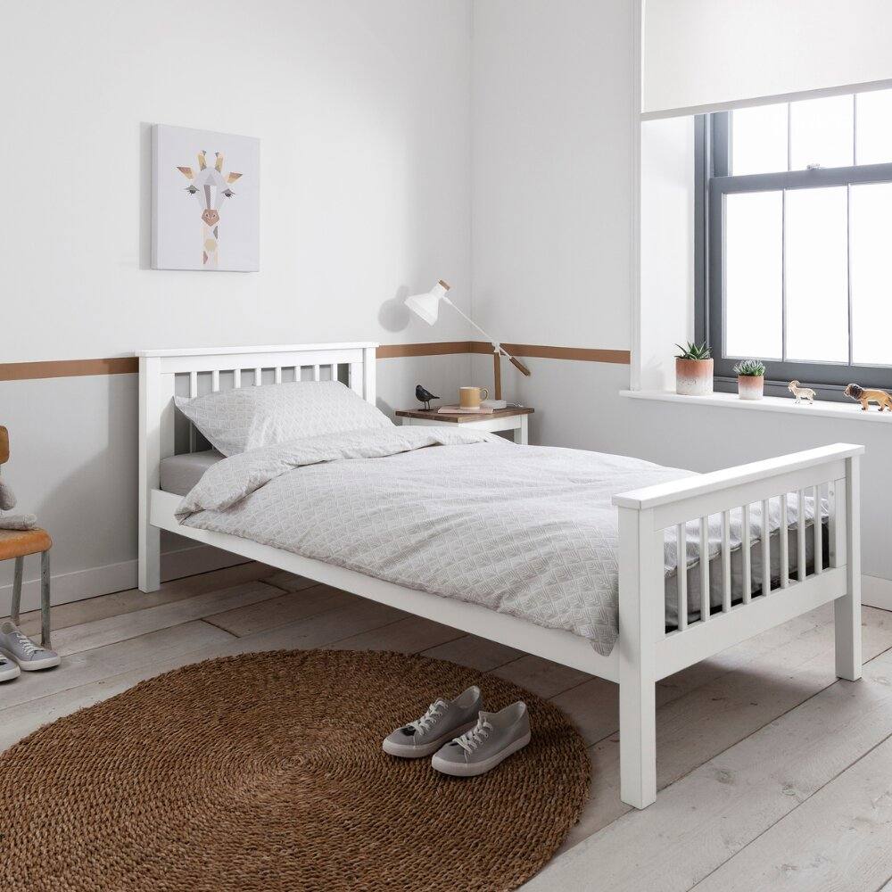 Nöa and Nani Hampshire Single Bed Frame in White