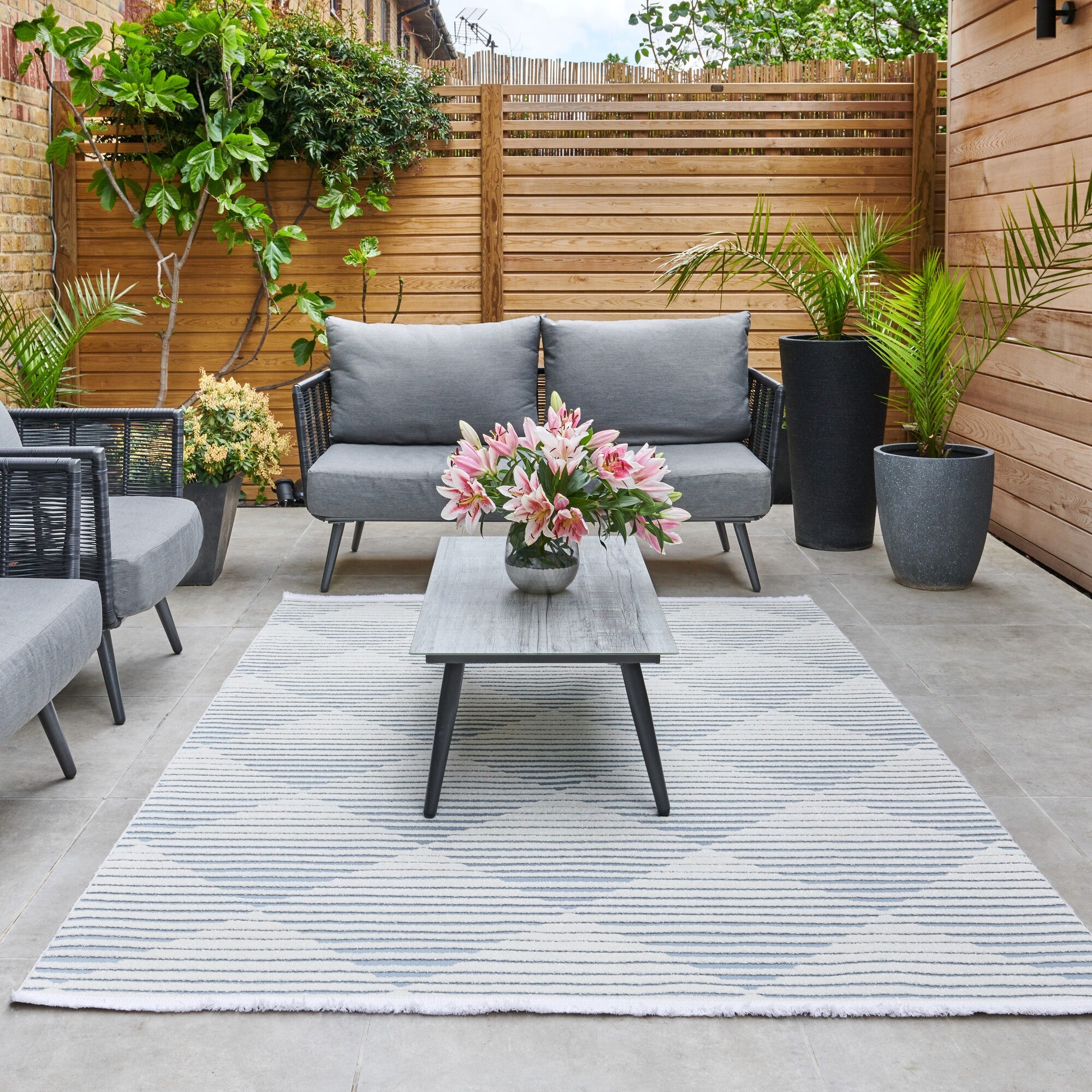 Jazz Geometric Indoor Outdoor Rug