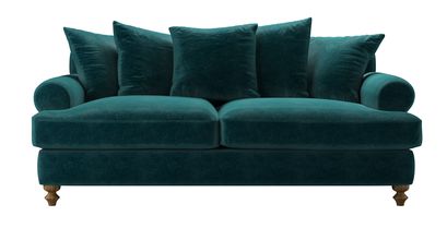 Teddy 3 Seat Sofa Bed in Jade Smart Velvet - sofa.com