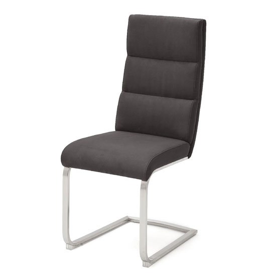 Hiulia Cantilever Dining Chair In Anthracite