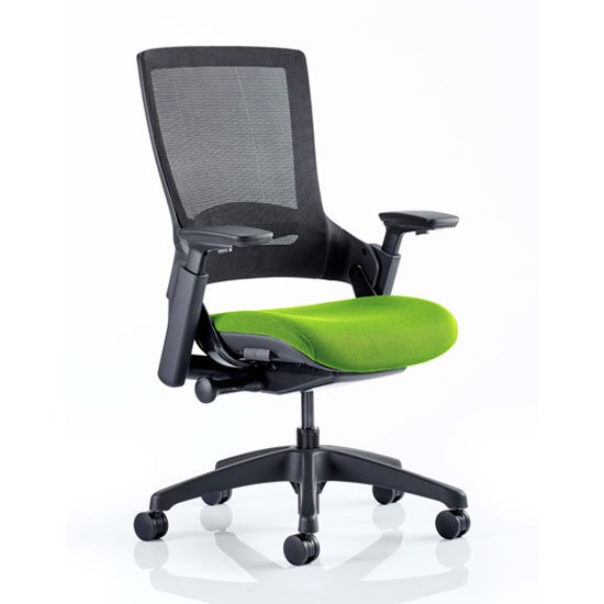 Molet Black Back Office Chair With Myrrh Green Seat