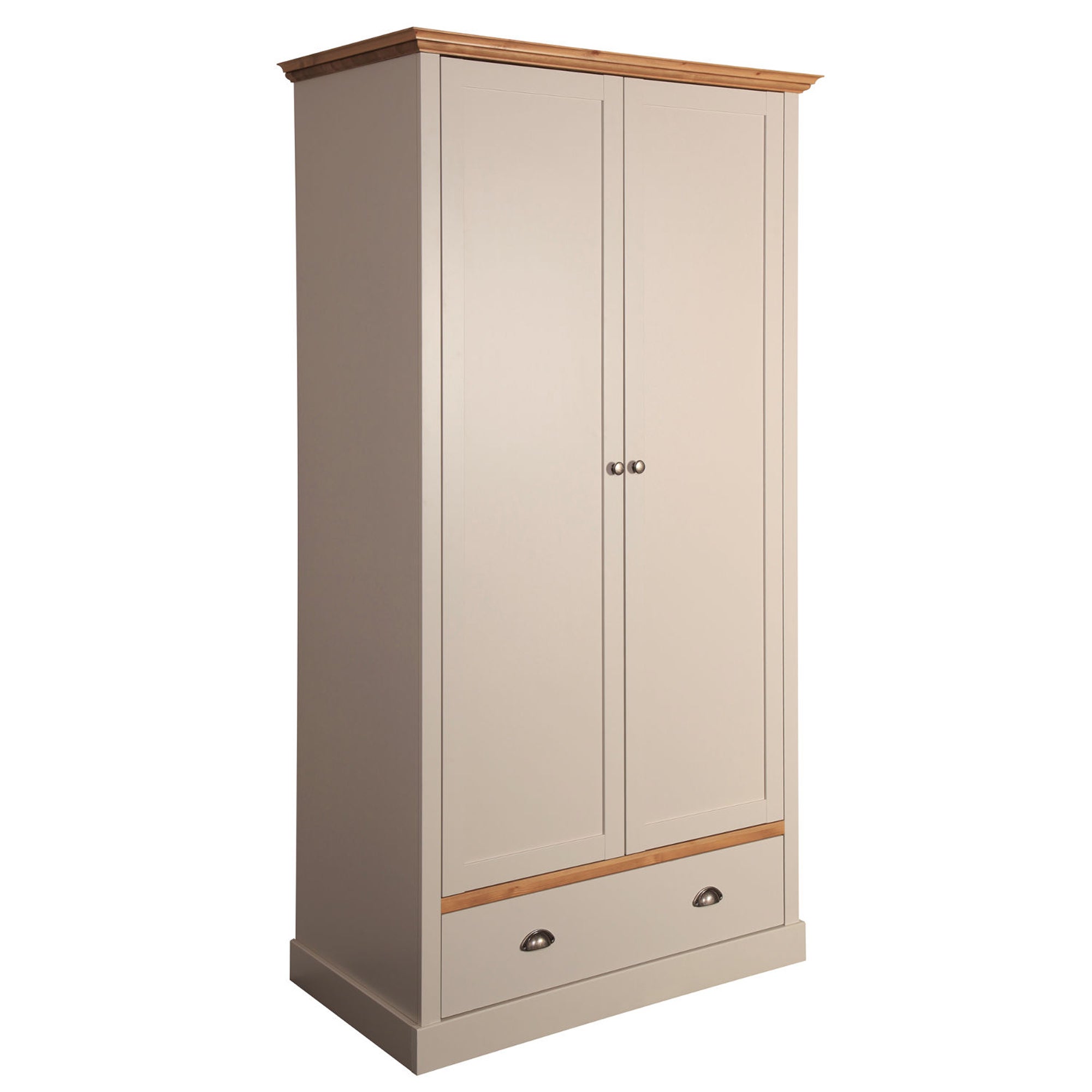 Sandringham Grey 2 Door Single Wardrobe Grey
