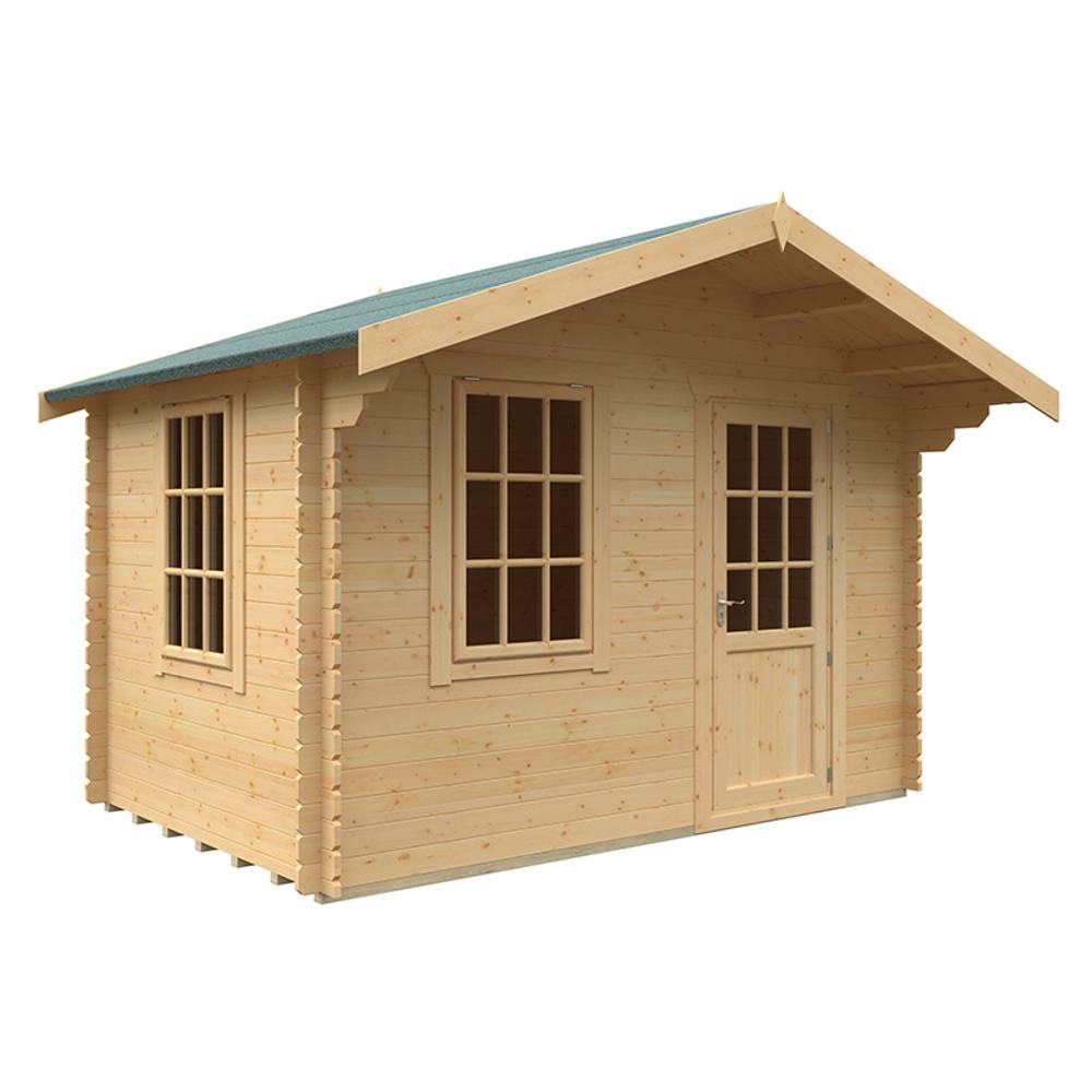 Buttercup Farm 8x12 The Carrington 28mm Cabin - L235 x W355 x H271.9 cm in Natural