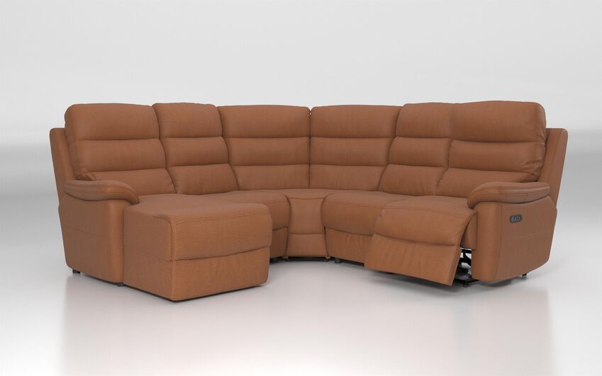 Ossett 2 Corner 2 Left Hand Facing Chaise Right Hand Facing Power Sofa with Head Tilt