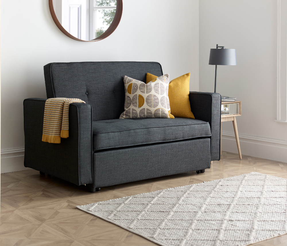 Troy Grey Fabric Sofa Bed