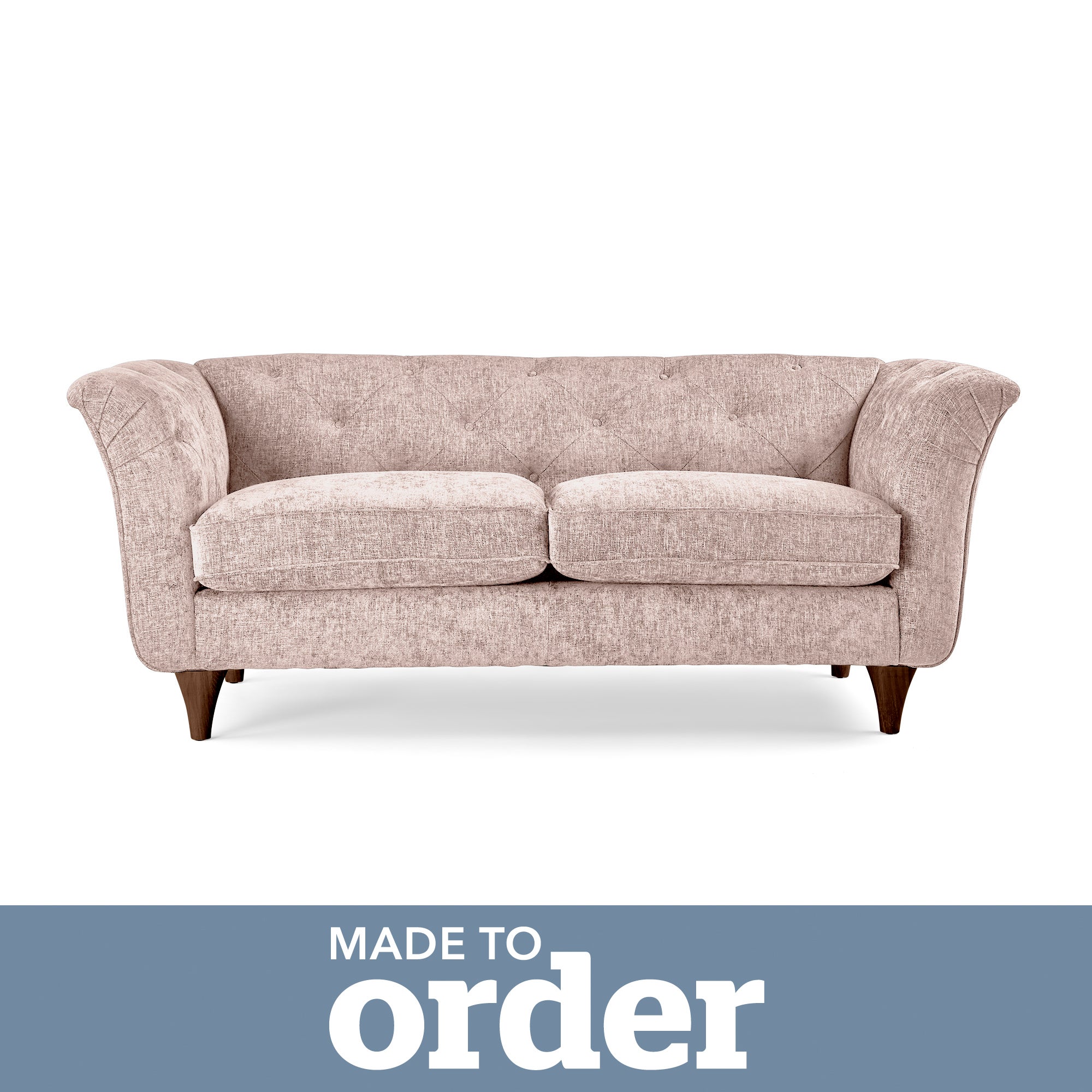 Jaipur 2 Seater Sofa Luxury Chenille Premium Chenille Rosewood