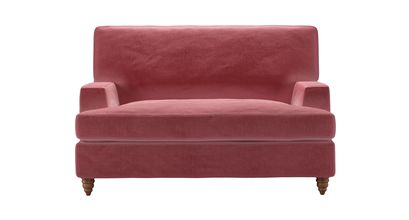 Isla Loveseat Sofabed in Dusty Rose Cotton Matt Velvet - sofa.com