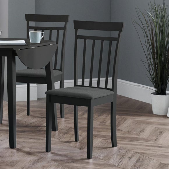 Coast Set of 2 Dining Chairs, Faux Linen