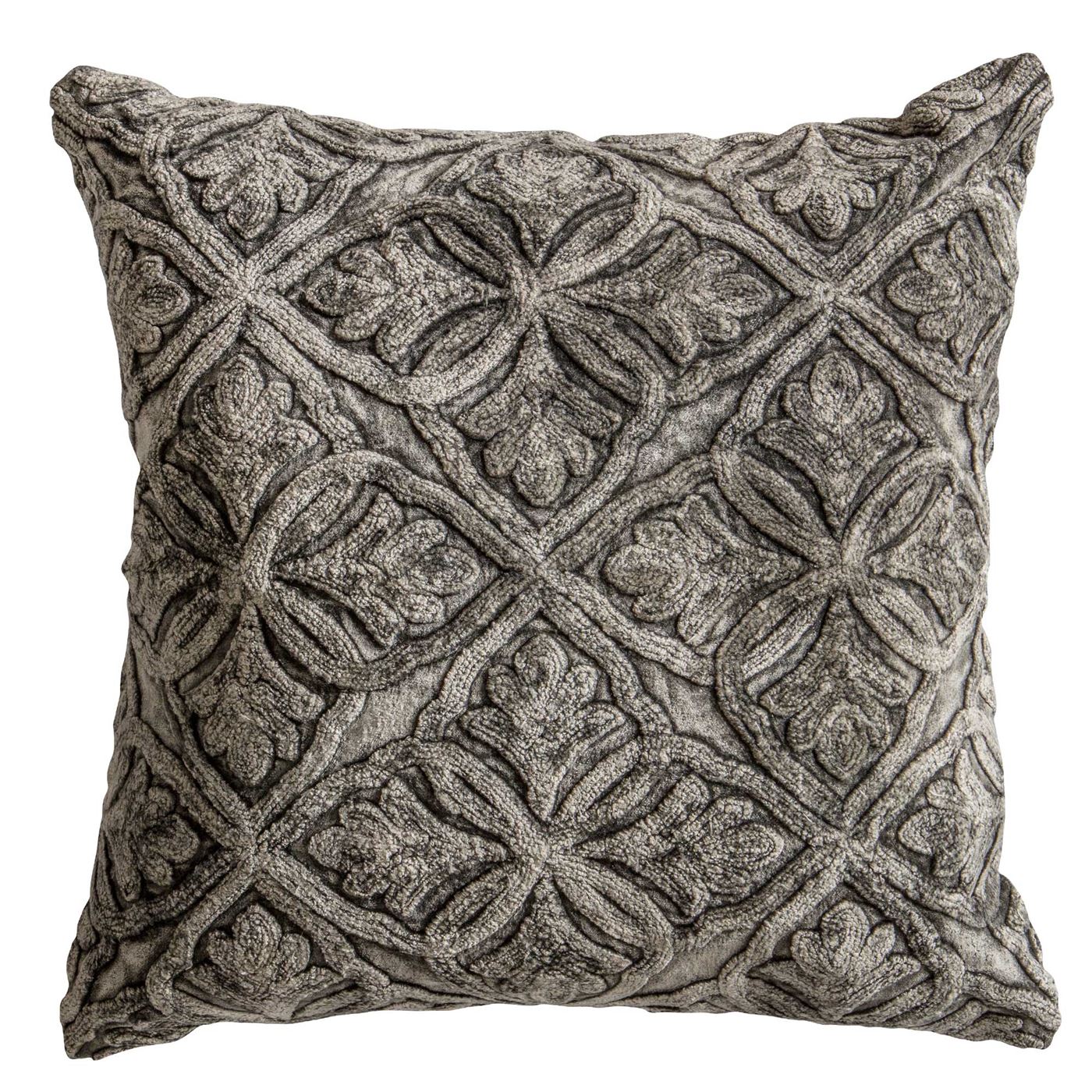 Grey Patterned Cushion