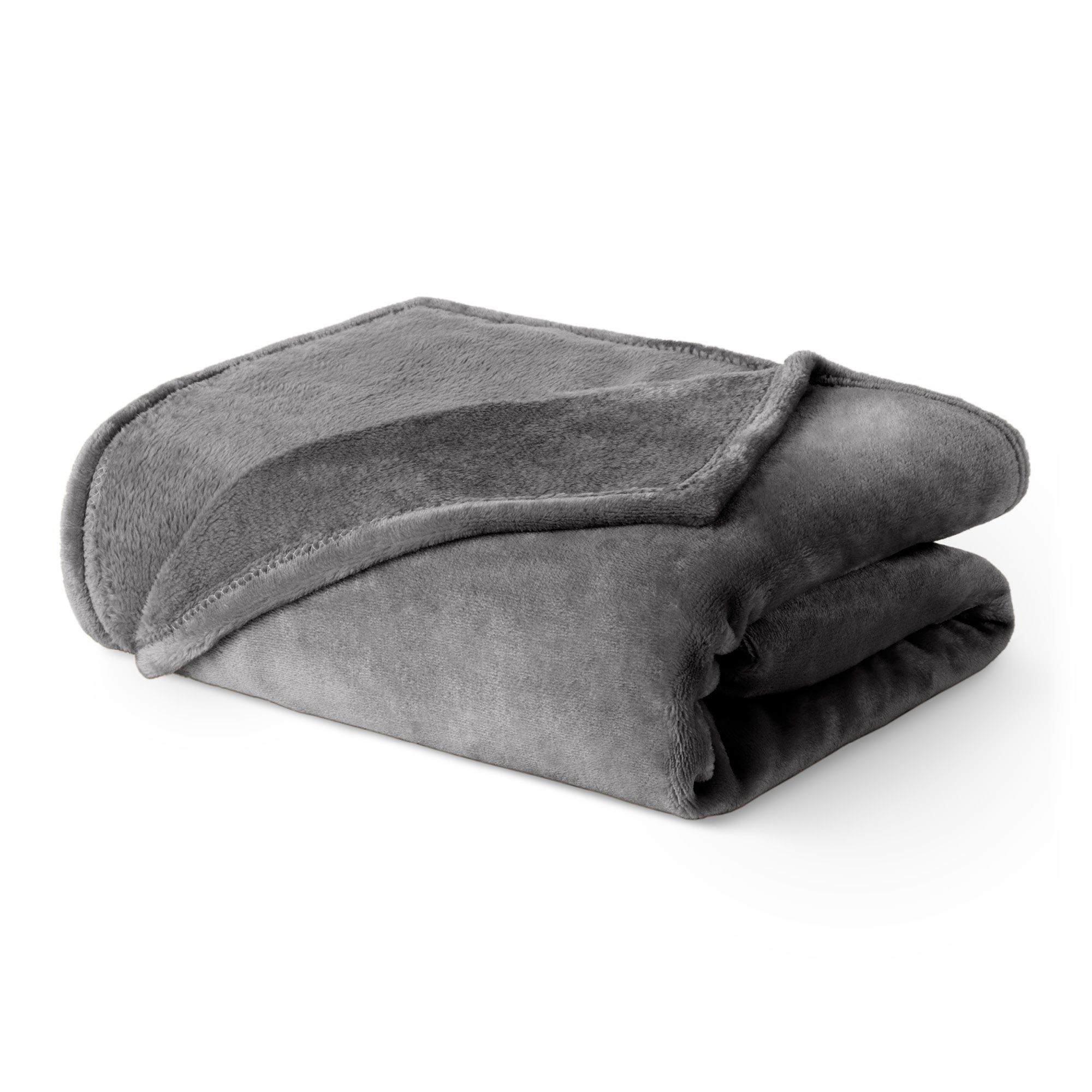 LIVIVO Ultra Soft Flannel Fleece Throw Blanket in Dark Grey