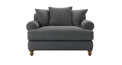 Teddy Loveseat Sofabed in Monsoon Brushed Linen Cotton - sofa.com