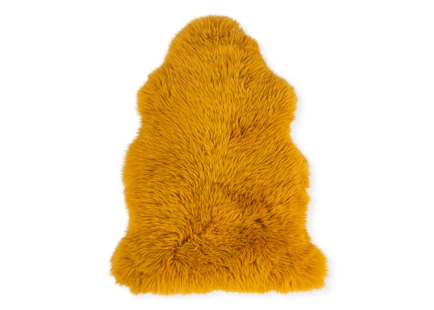 Natures Collection New Zealand Long Wool Sheepskin Imperial Yellow 90 x 60cm