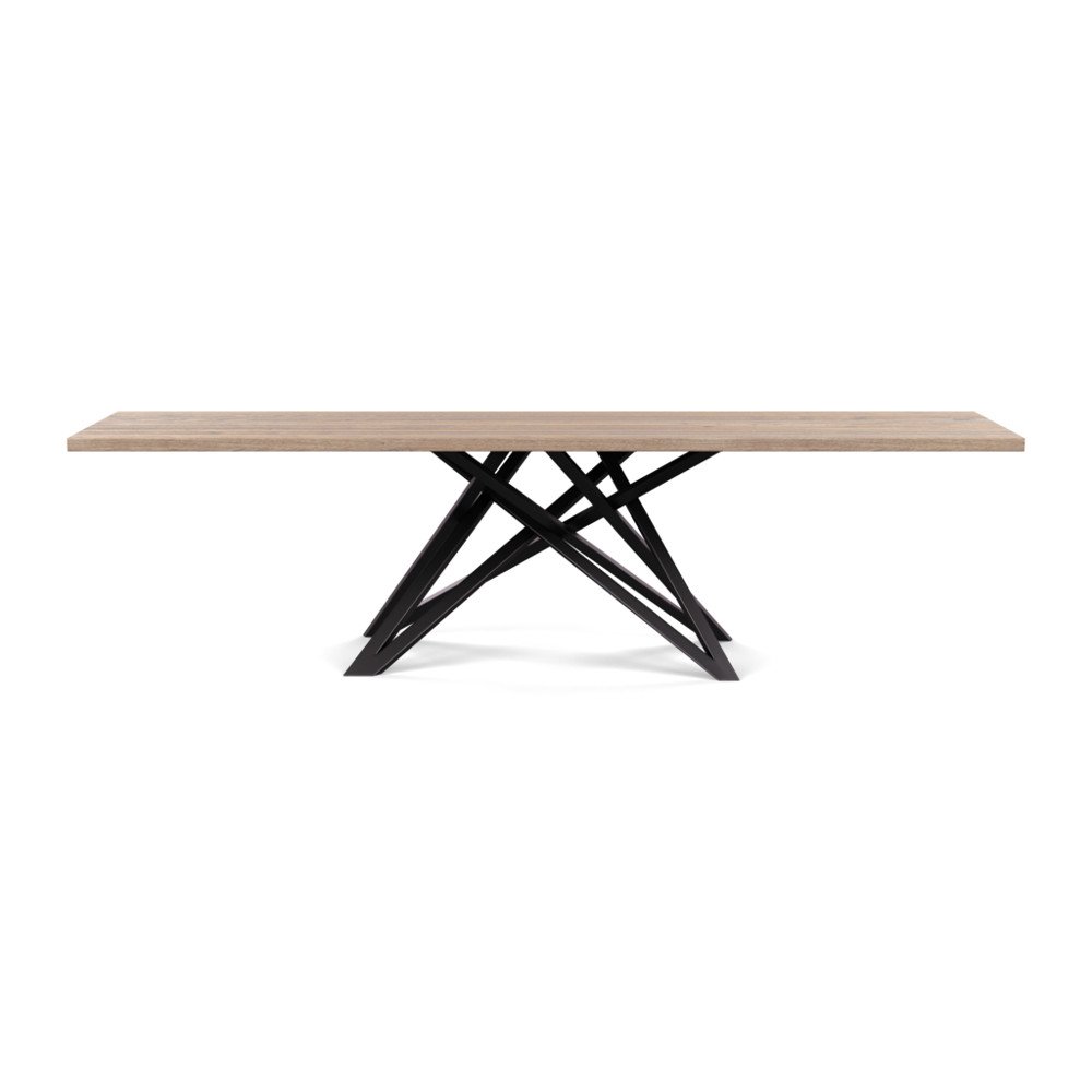 Heal's Vienna Dining Table 280x90cm Grey Oiled Oak Straight Edge Filled