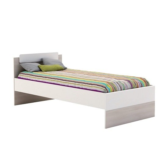 Carson Wooden Children Single Bed In Acacia And Pearl White