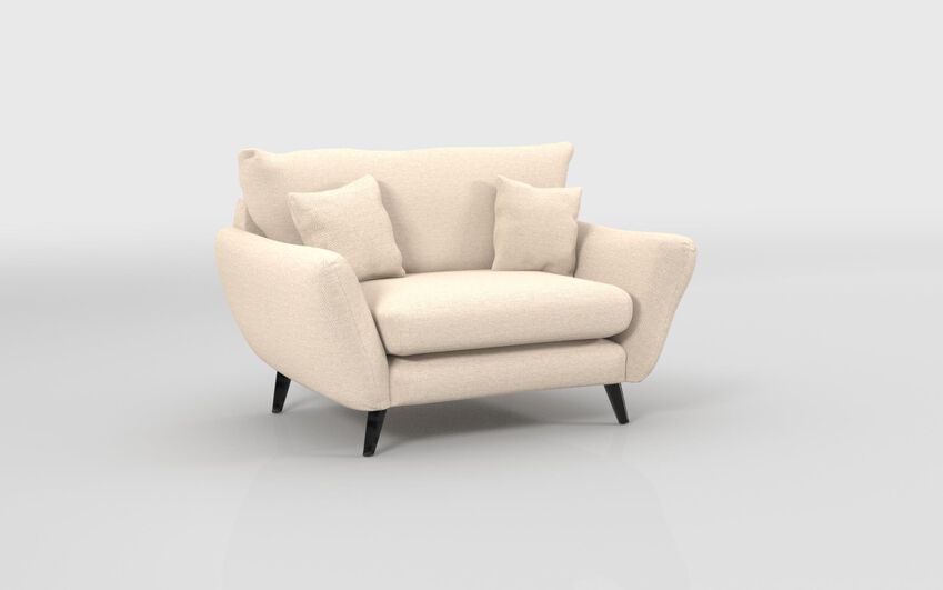 White Fabric Edale Snuggle Chair