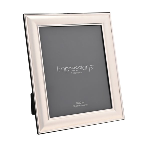 Impressions Silver Plated Border Edge Photo Frame