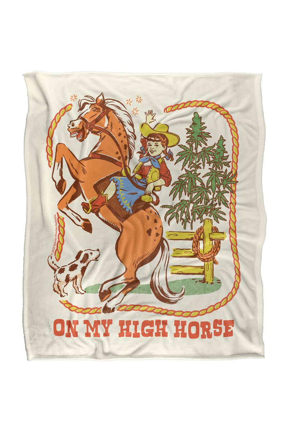 Steven Rhodes On My High Horse Silky Touch Super Soft Throw Blanket