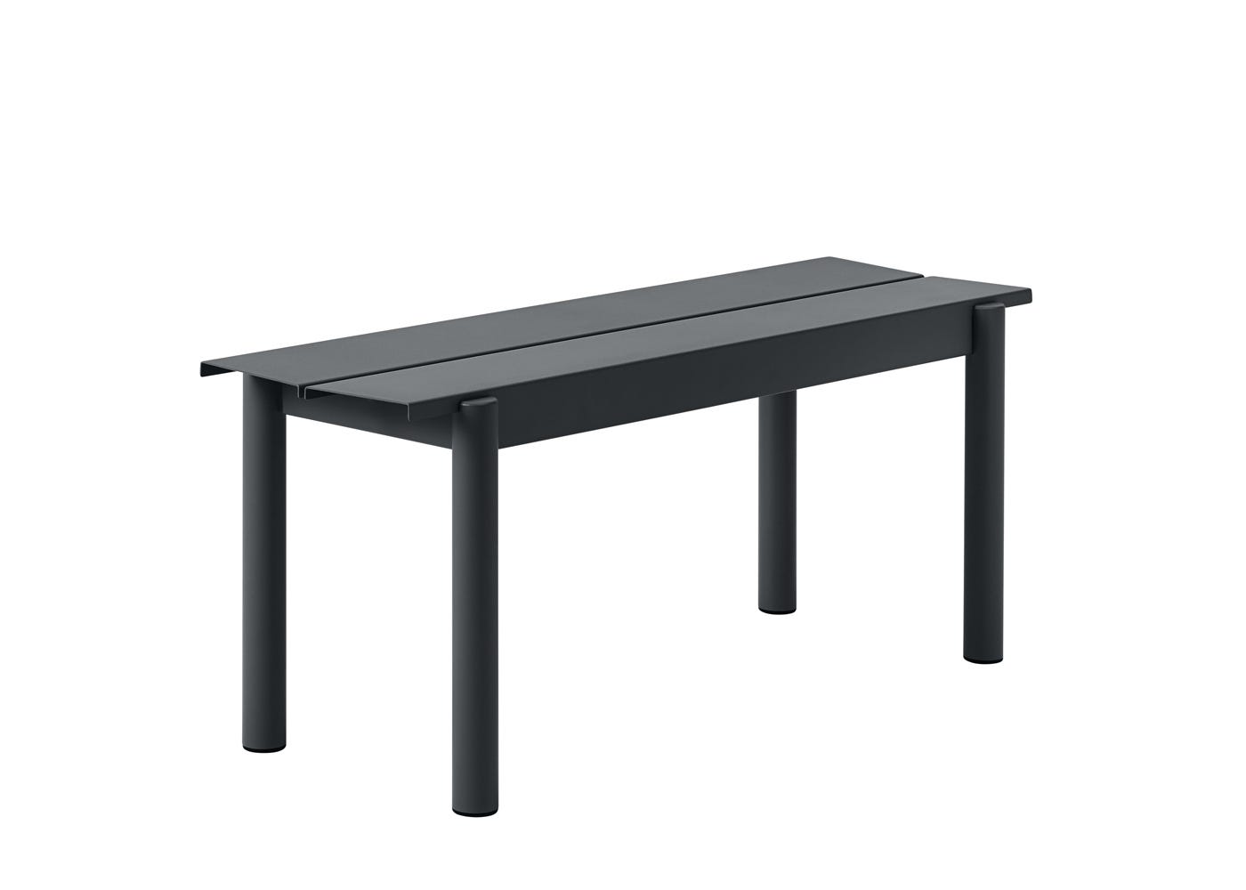 Muuto Linear Outdoor Steel Bench Medium Black
