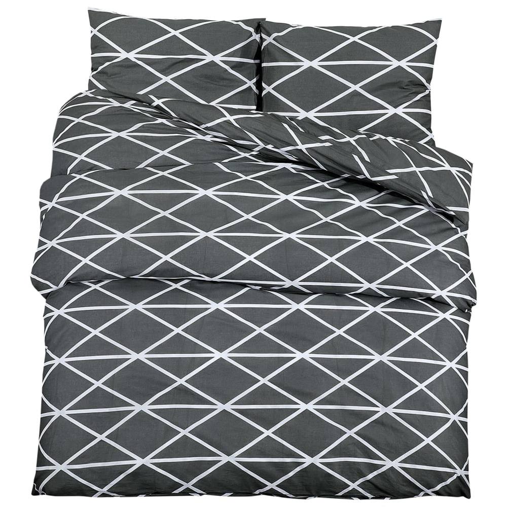 Berkfield Home Duvet Cover Set Grey 225x220 cm Cotton