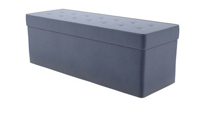 Buttons Storage Bench in Sapphire Smart Velvet - sofa.com