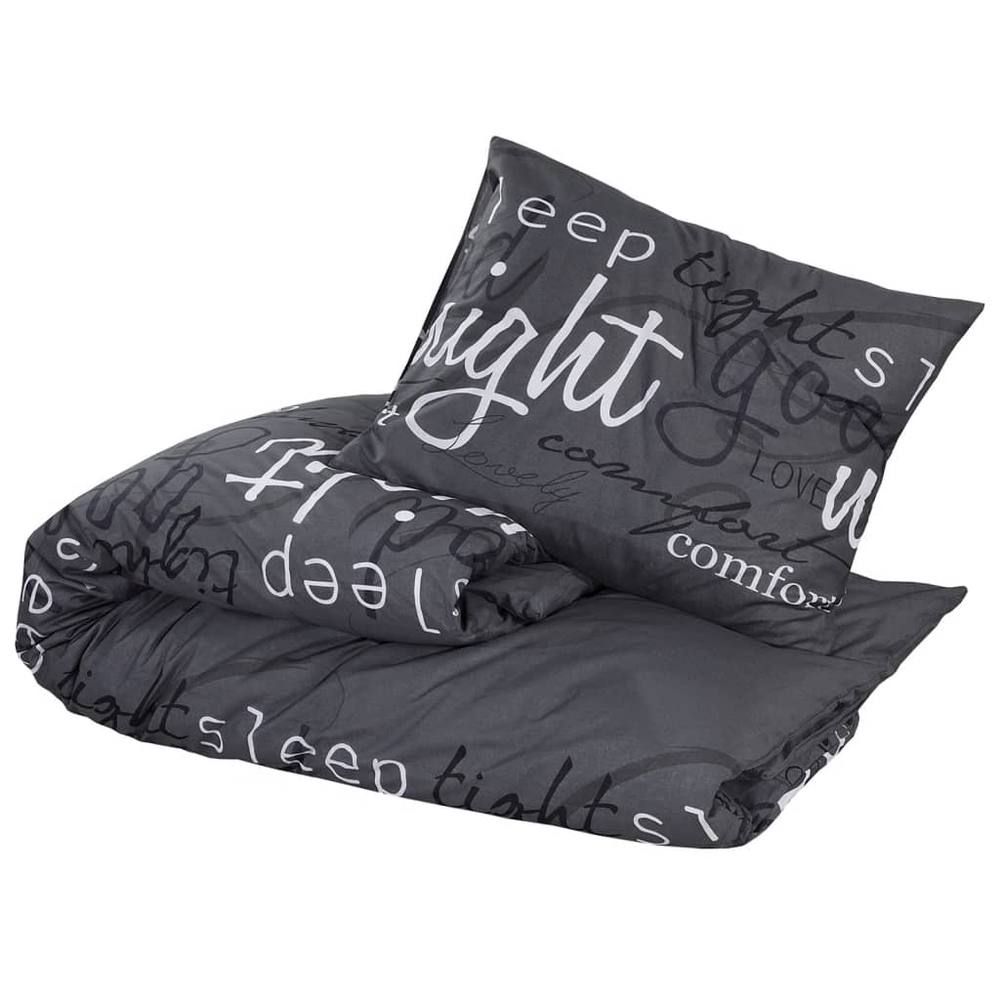 Berkfield Home Elegant Duvet Cover Set Black 140x200 cm Cotton