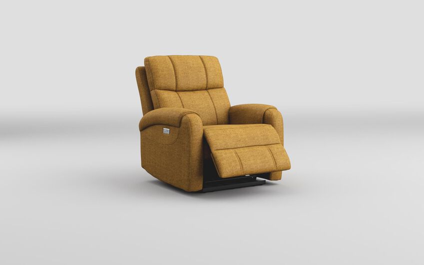 Yellow Fabric Calisese Power Recliner Chair