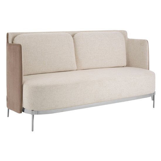 Markeb Fabric 2 Seater Sofa In White