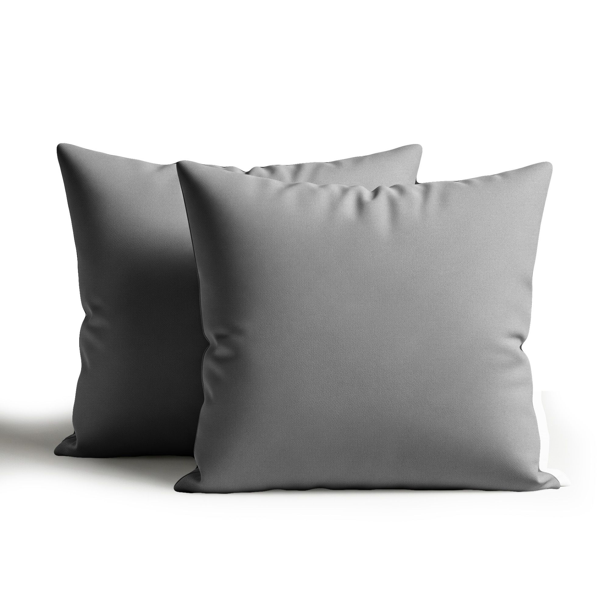 Snug City Waterproof Outdoor Garden Patio Cushion Cover & Inner Square Pack Of 2 in Light Grey