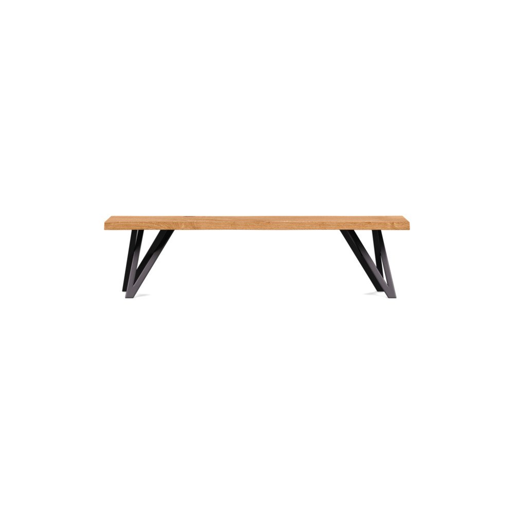 Heal's Vienna Bench 160x35cm Natural Oiled Oak Natural Edge Filled