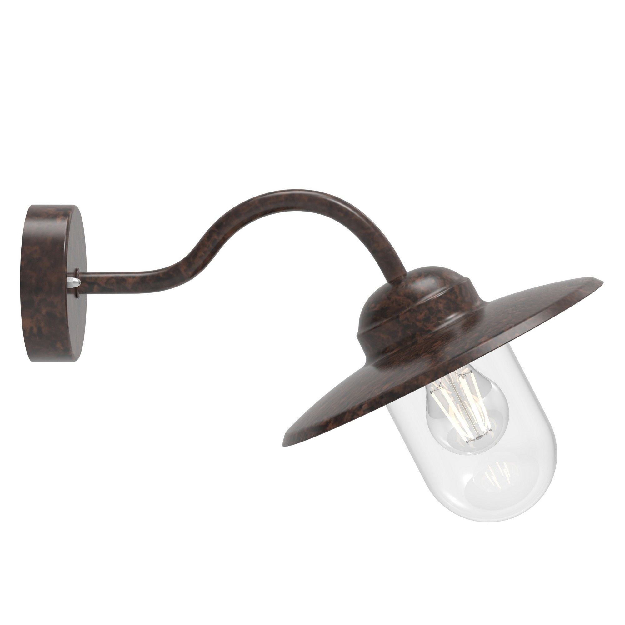 Nordlux Industrial Outdoor Wall Light Brown Metal E27 Weatherproof - Mains Powered, IP54