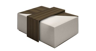 Astaire Modular Coffee Table Set Footstool in Canvas Pure Belgian Linen - sofa.com